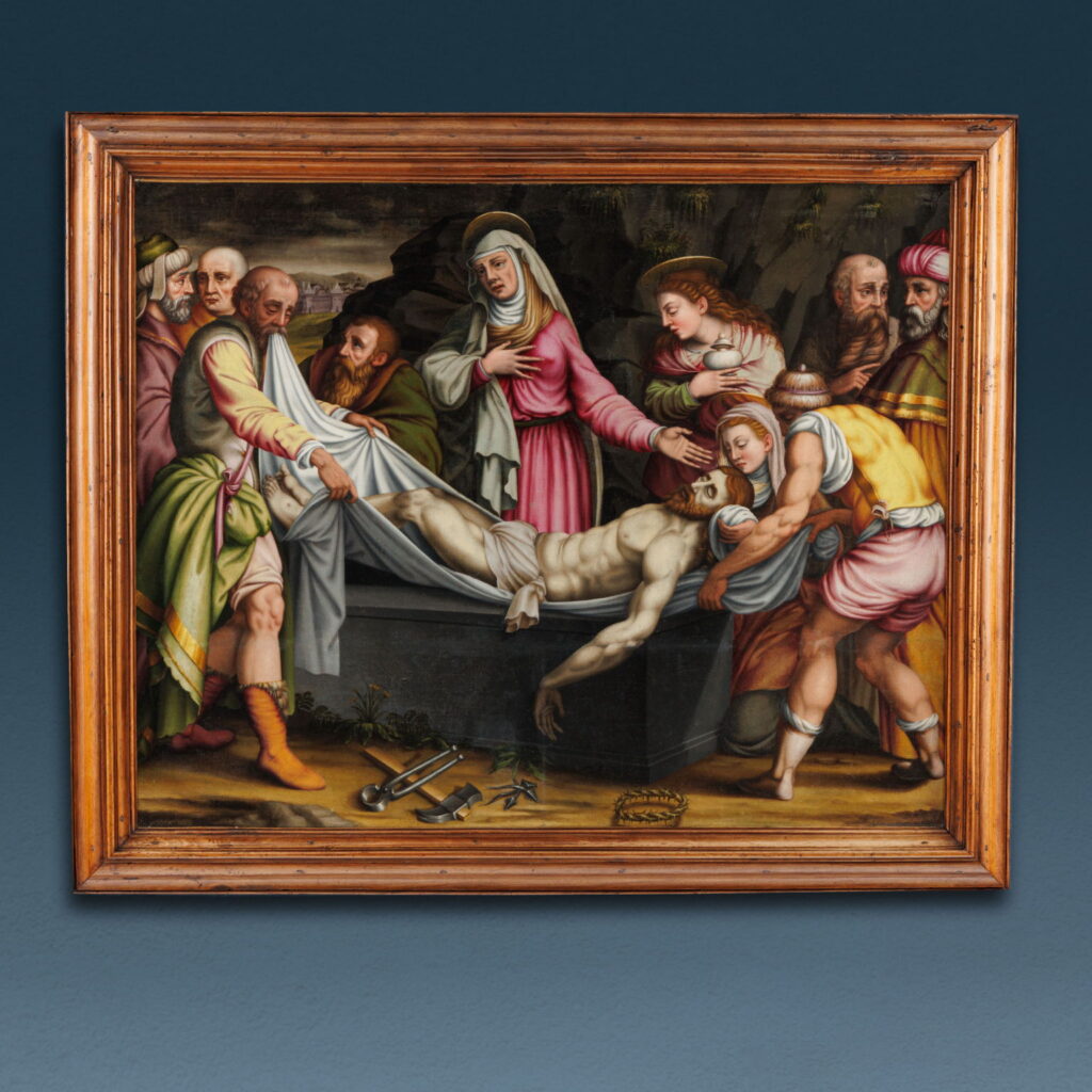 Deposizione di Cristo nel sepolcro. Pittore lombardo (Giuseppe Meda?) 1560-1570 ca.
